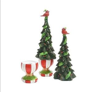 Temptations by Tara. Limited Edition cardinal trees. Holiday decor. NWB.